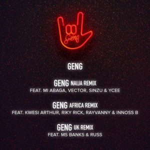 AUDIO Rayvanny Ft Mayorkun & Kwesi Arthur & Riky Rick X Innoss'B – Geng Africa Remix MP3 DOWNLOAD